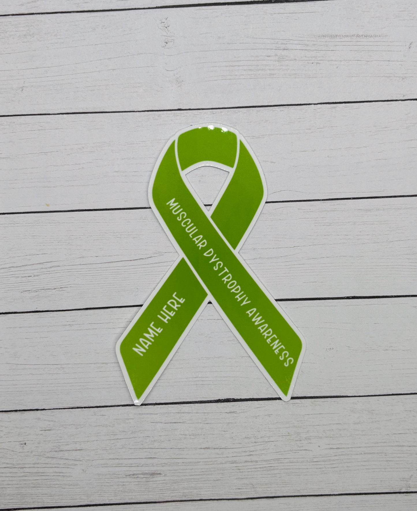 Muscular Dystrophy Awareness Custom Ribbon Sticker