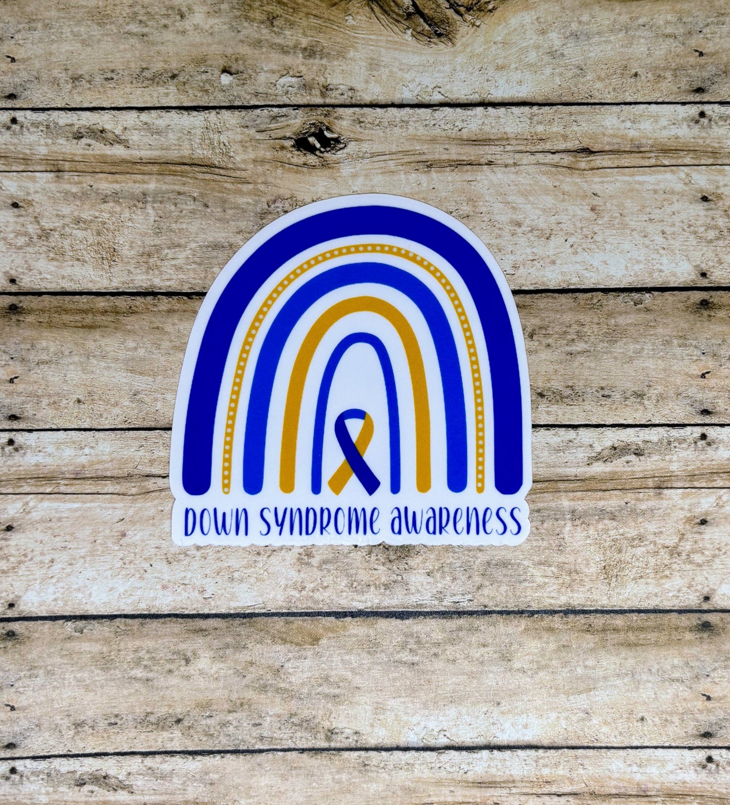 Down Syndrome Awareness Rainbow Sticker