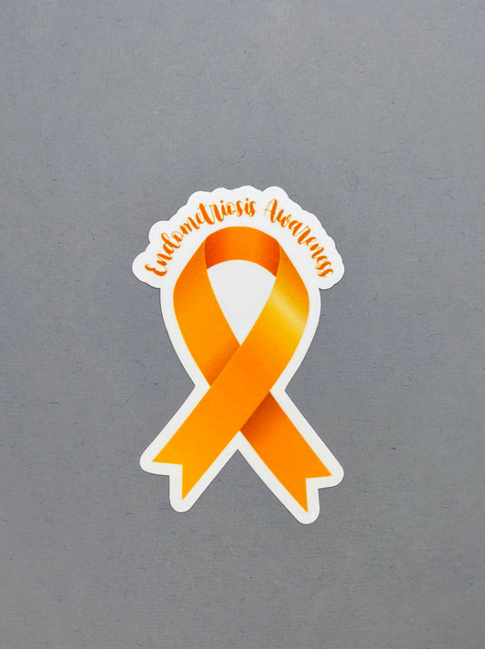 Endometriosis Awareness Ribbon Sticker