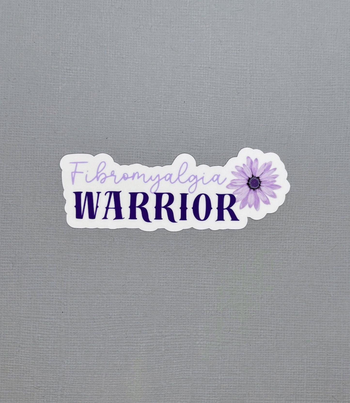 Fibromyalgia Warrior with Flower Sticker