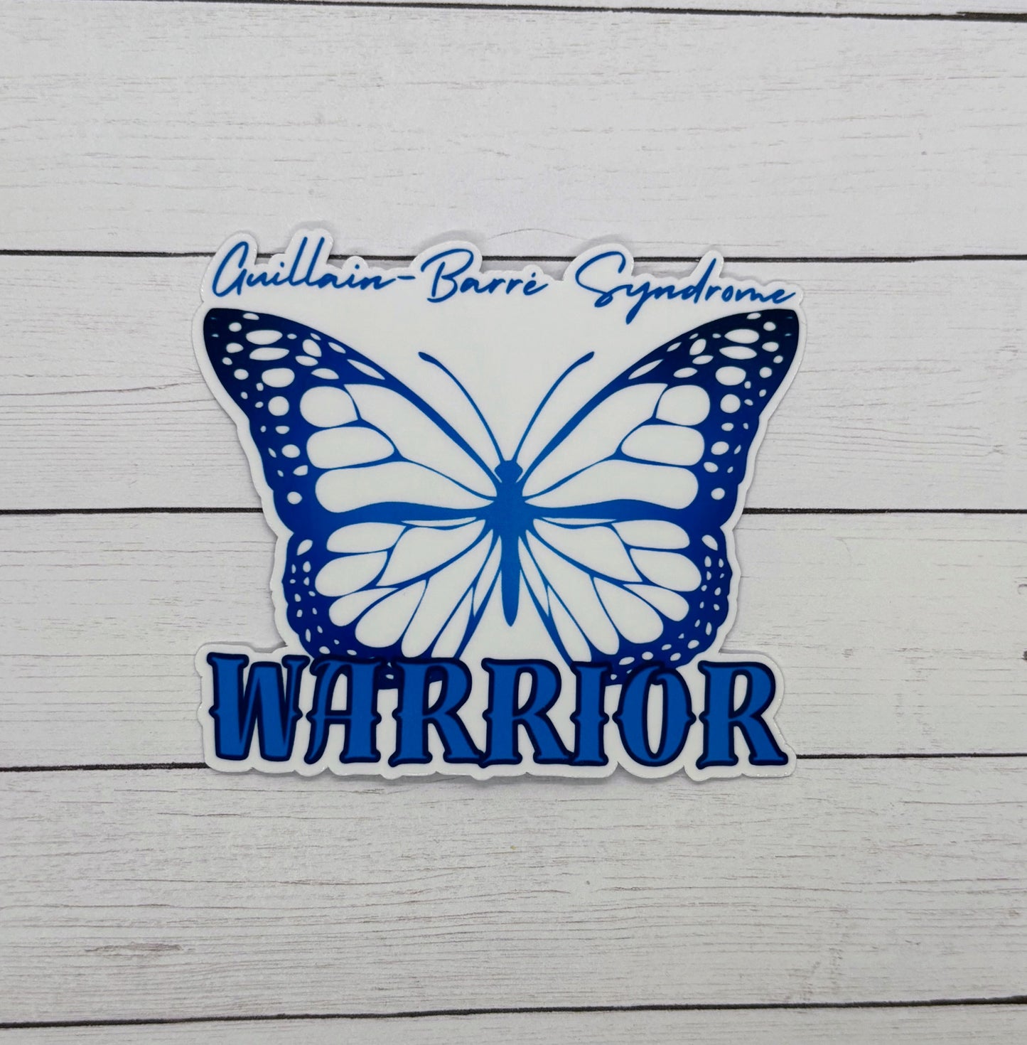 Guillain-Barre Syndrome Warrior Butterfly Sticker