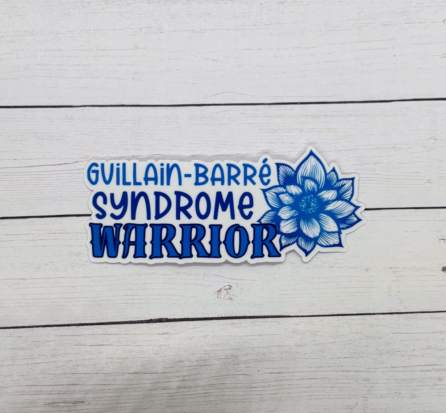 Guillain-Barre Syndrome Warrior Flower Sticker