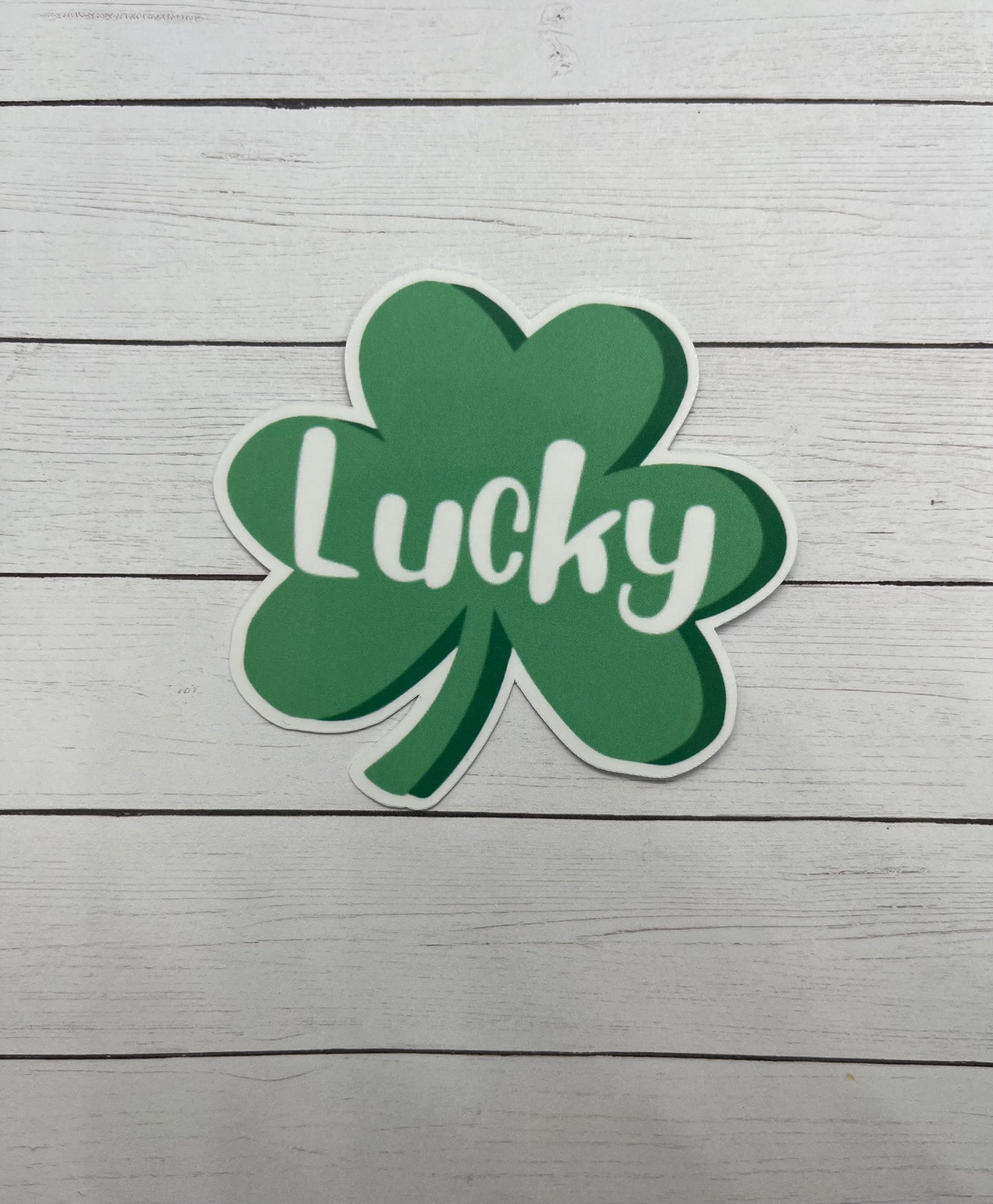 Lucky Green Shamrock Sticker