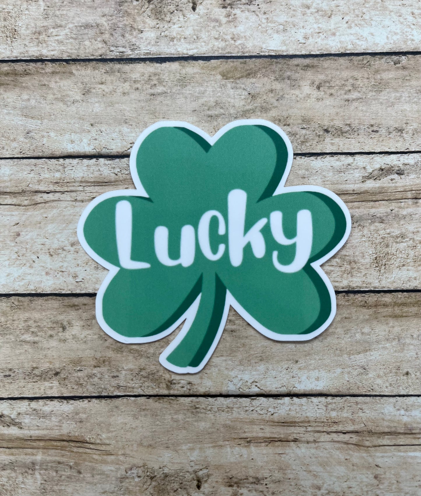 Lucky Green Shamrock Sticker