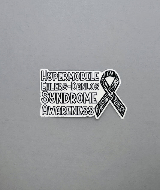 Hypermobile Ehlers–Danlos Syndrome Awareness with Ribbon Sticker