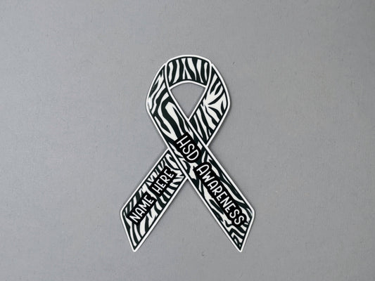 HSD Awareness Custom Ribbon Sticker