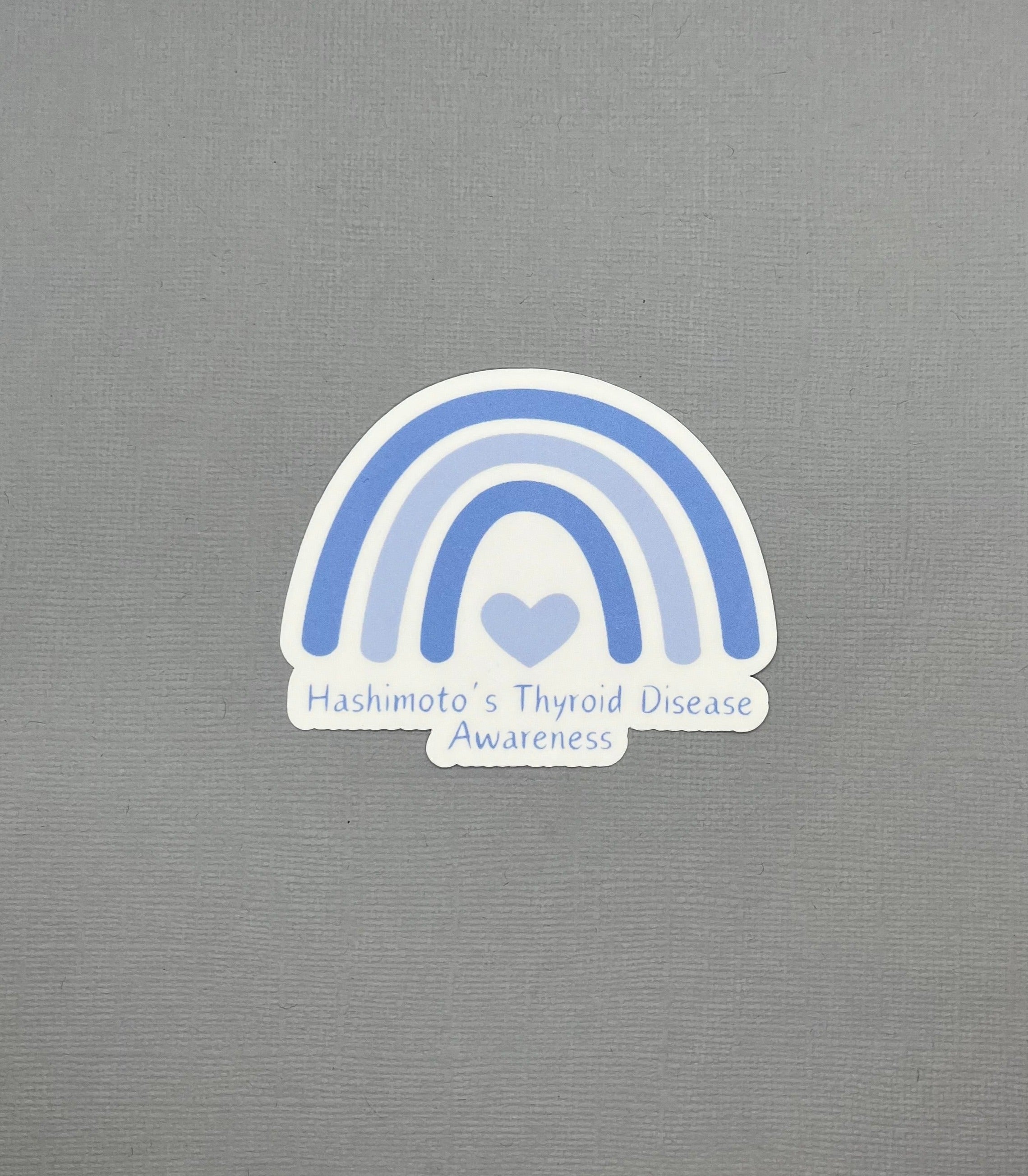 Thyroid Sticker Rwalistic Hashimoto Thyroid Disease Blue Rainbow Sticker – Made with Monday