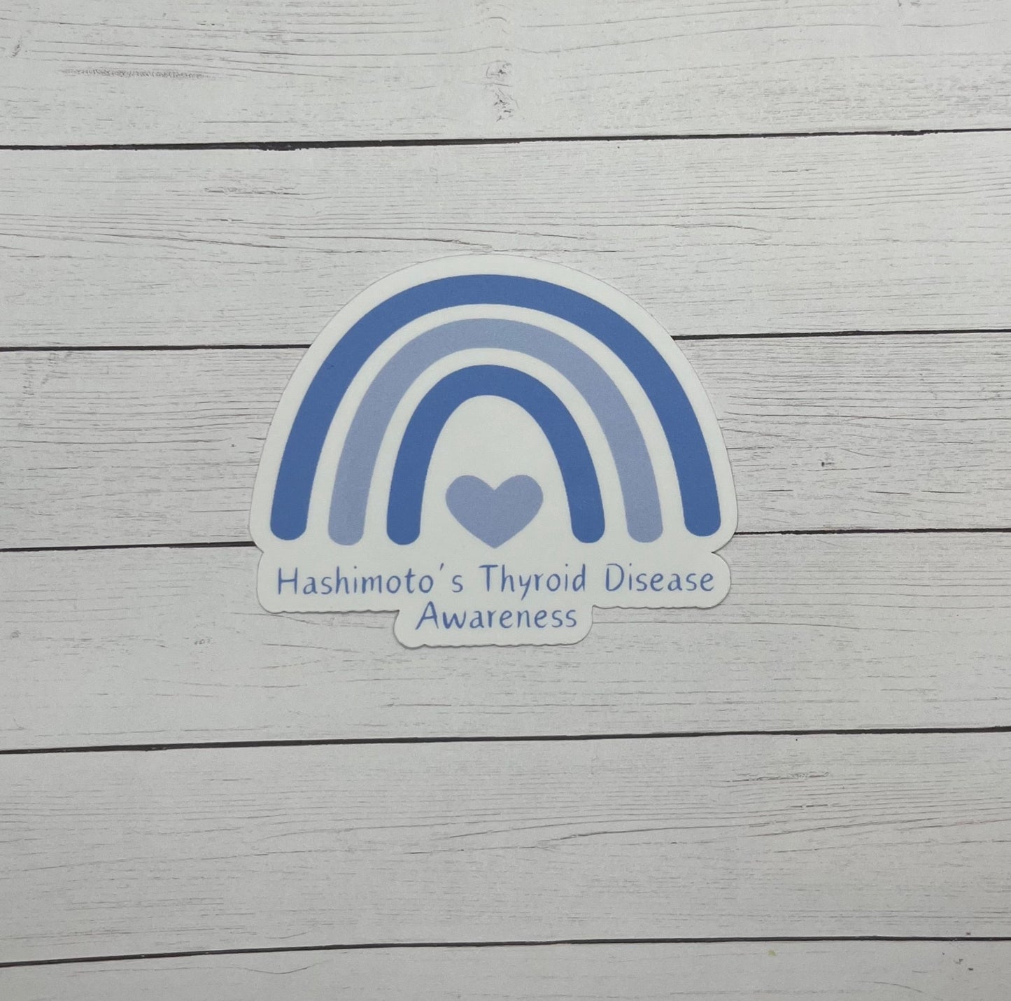 Hashimoto Thyroid Disease Blue Rainbow Sticker