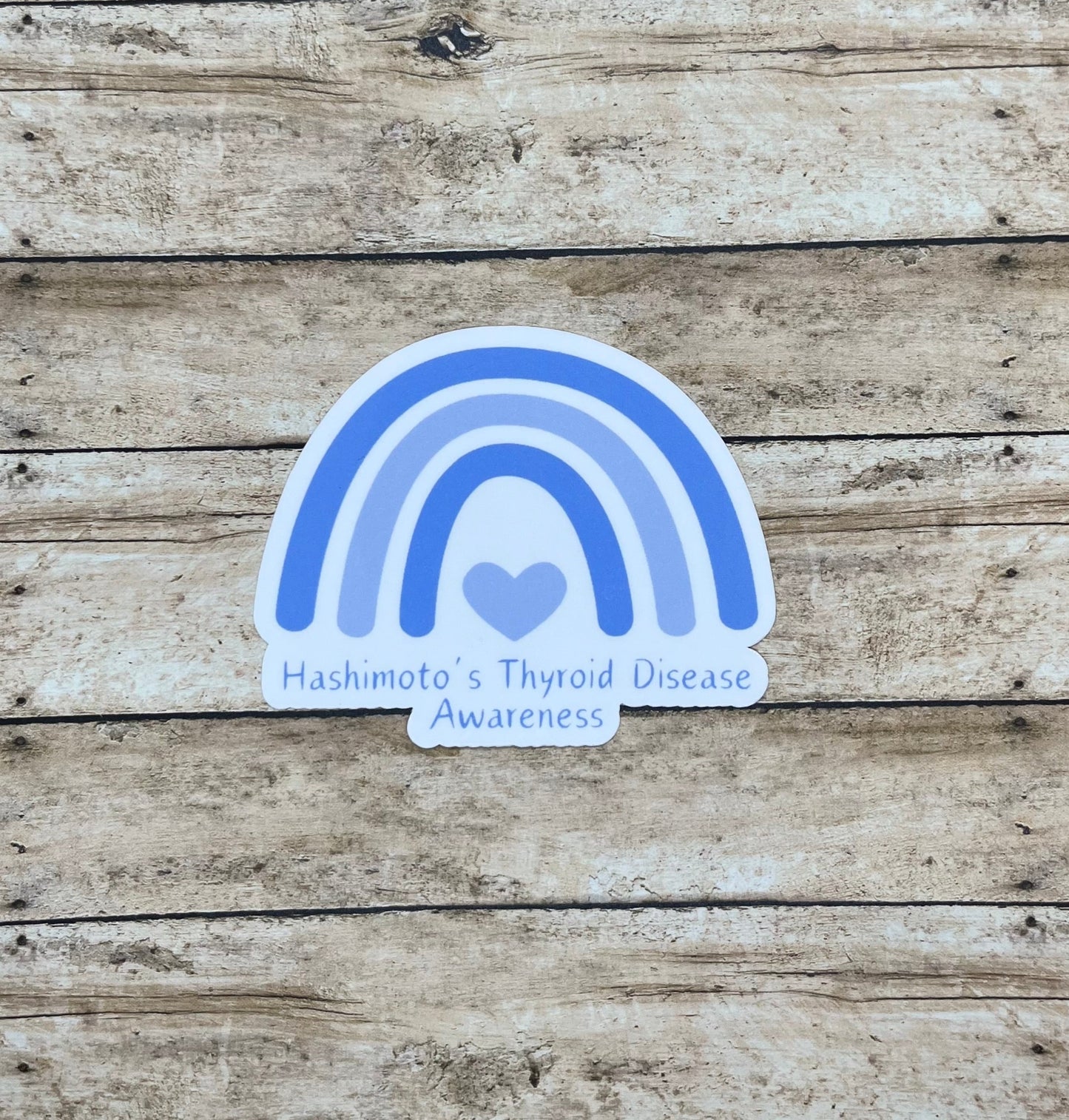 Hashimoto Thyroid Disease Blue Rainbow Sticker