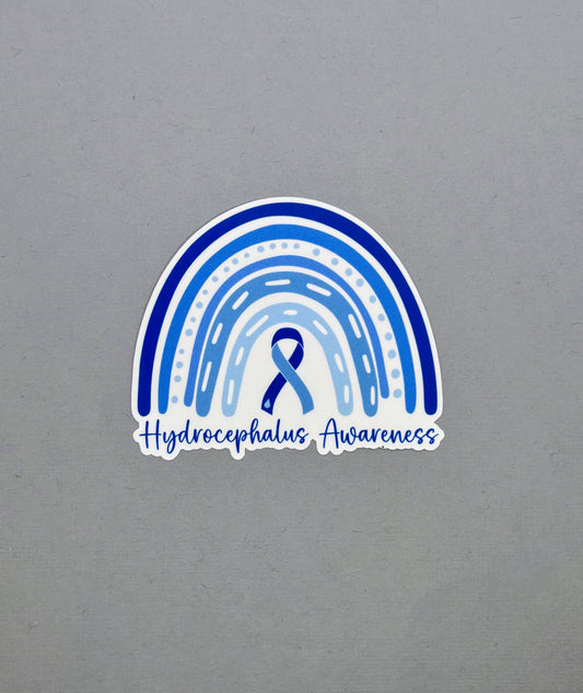 Hydrocephalus Awareness Rainbow Sticker