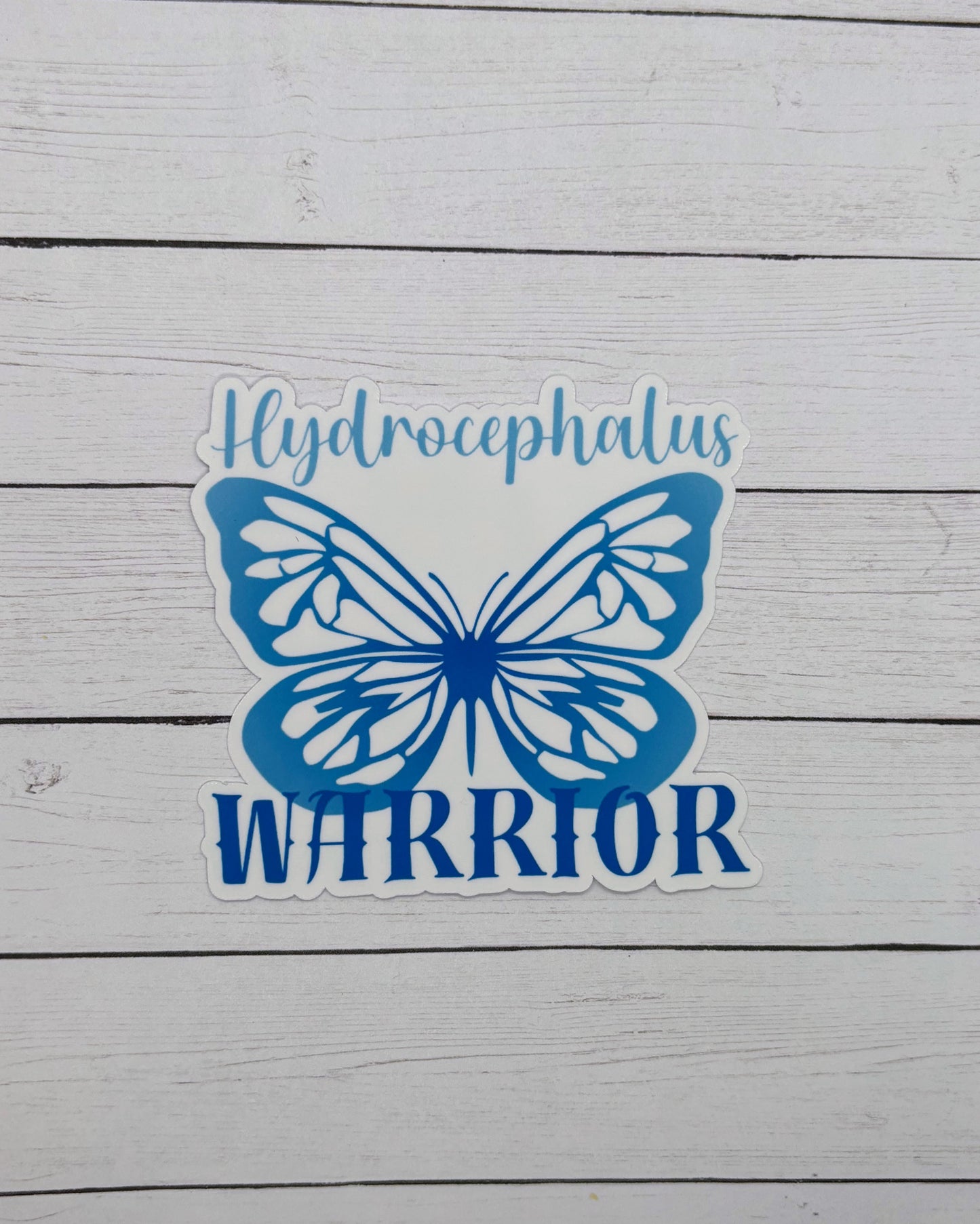 Hydrocephalus Warrior Butterfly Sticker