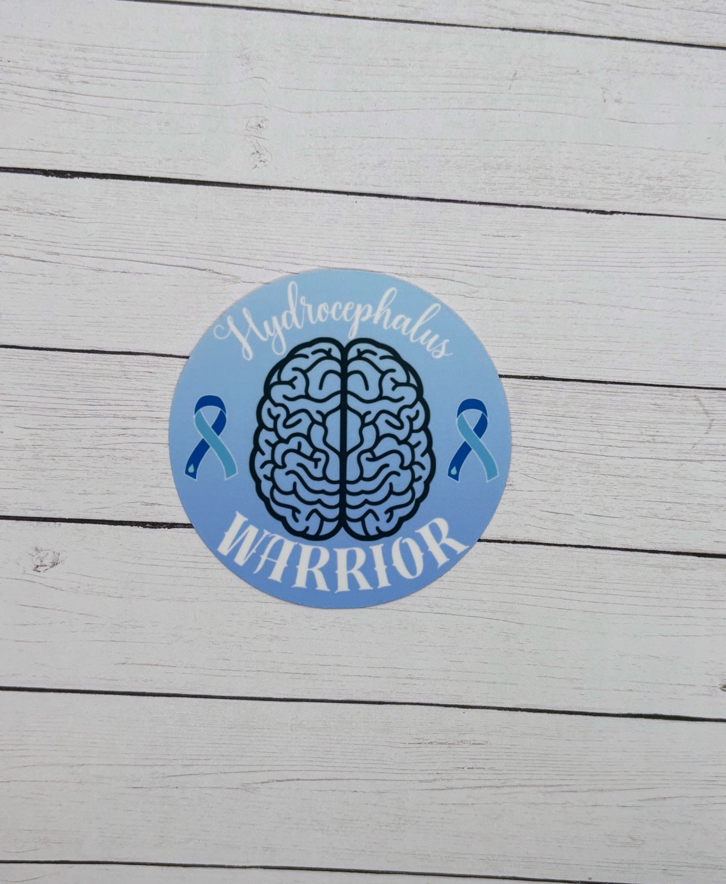 Hydrocephalus Warrior Brain Sticker