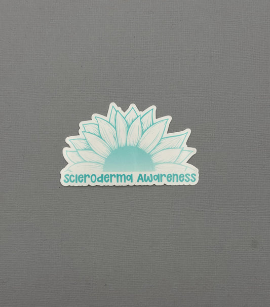 Scleroderma Awareness Sunflower Sticker or Magnet