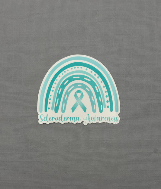 Scleroderma Awareness Rainbow Sticker or Magnet