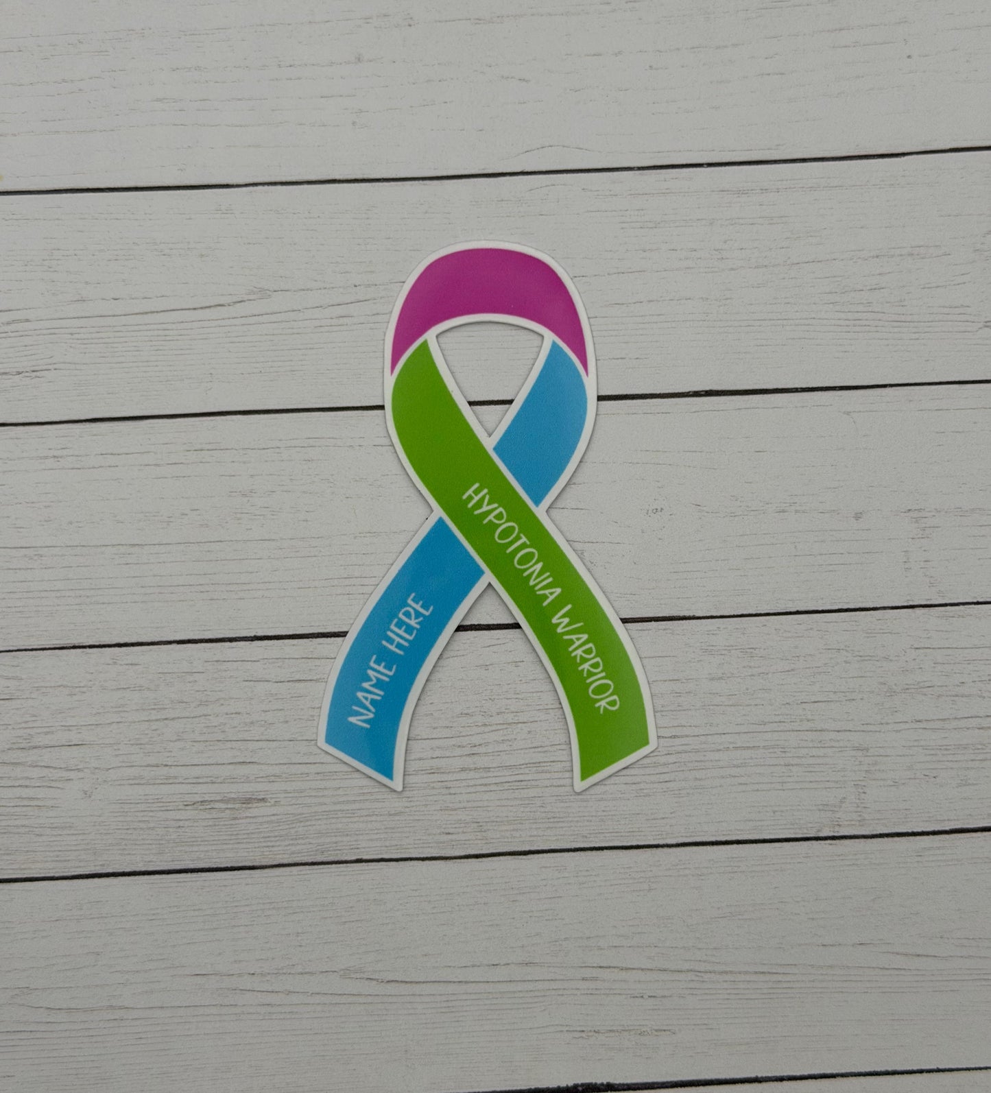 Hypotonia Warrior Custom Ribbon Sticker
