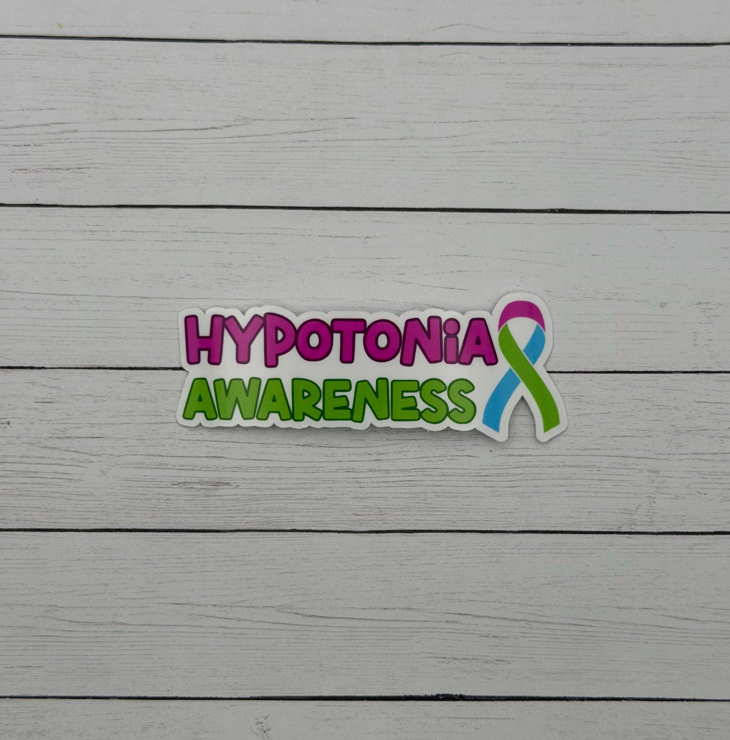 Hypotonia Awareness with Ribbon Sticker