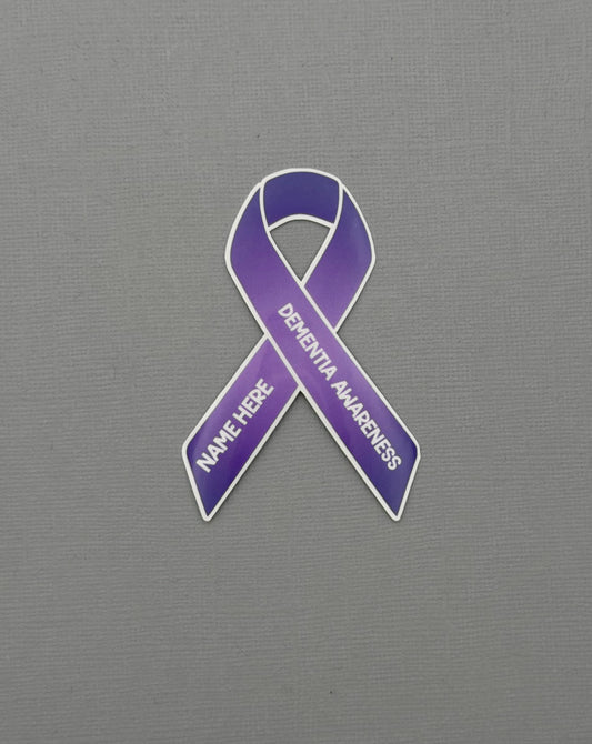 Dementia Awareness Custom Ribbon Sticker or Magnet