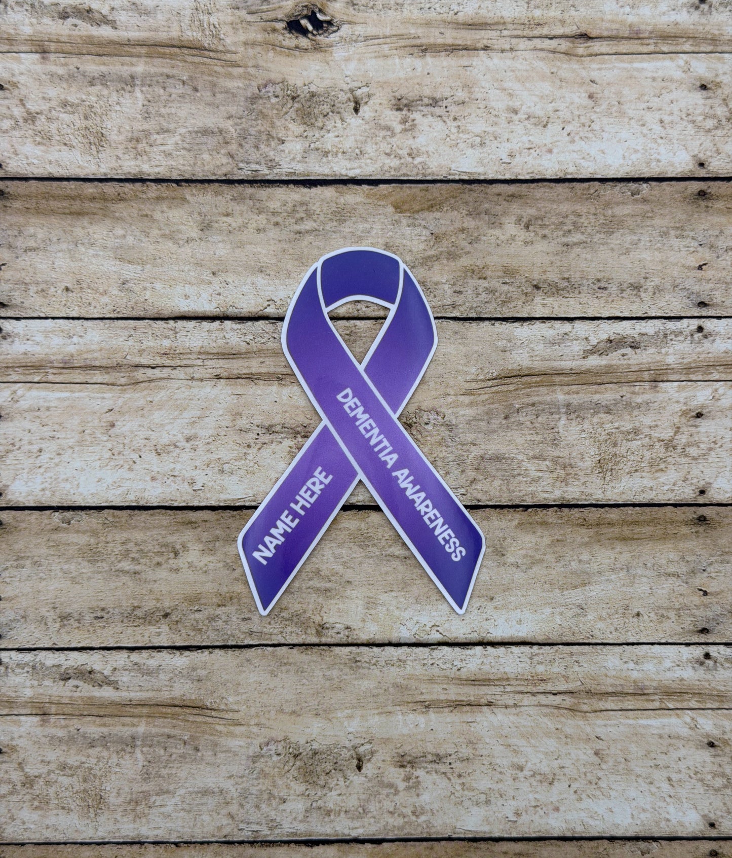 Dementia Awareness Custom Ribbon Sticker or Magnet