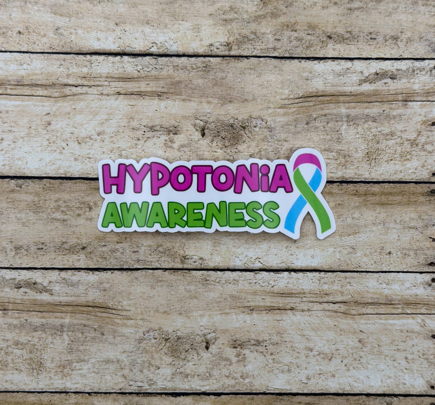 Hypotonia Awareness with Ribbon Sticker