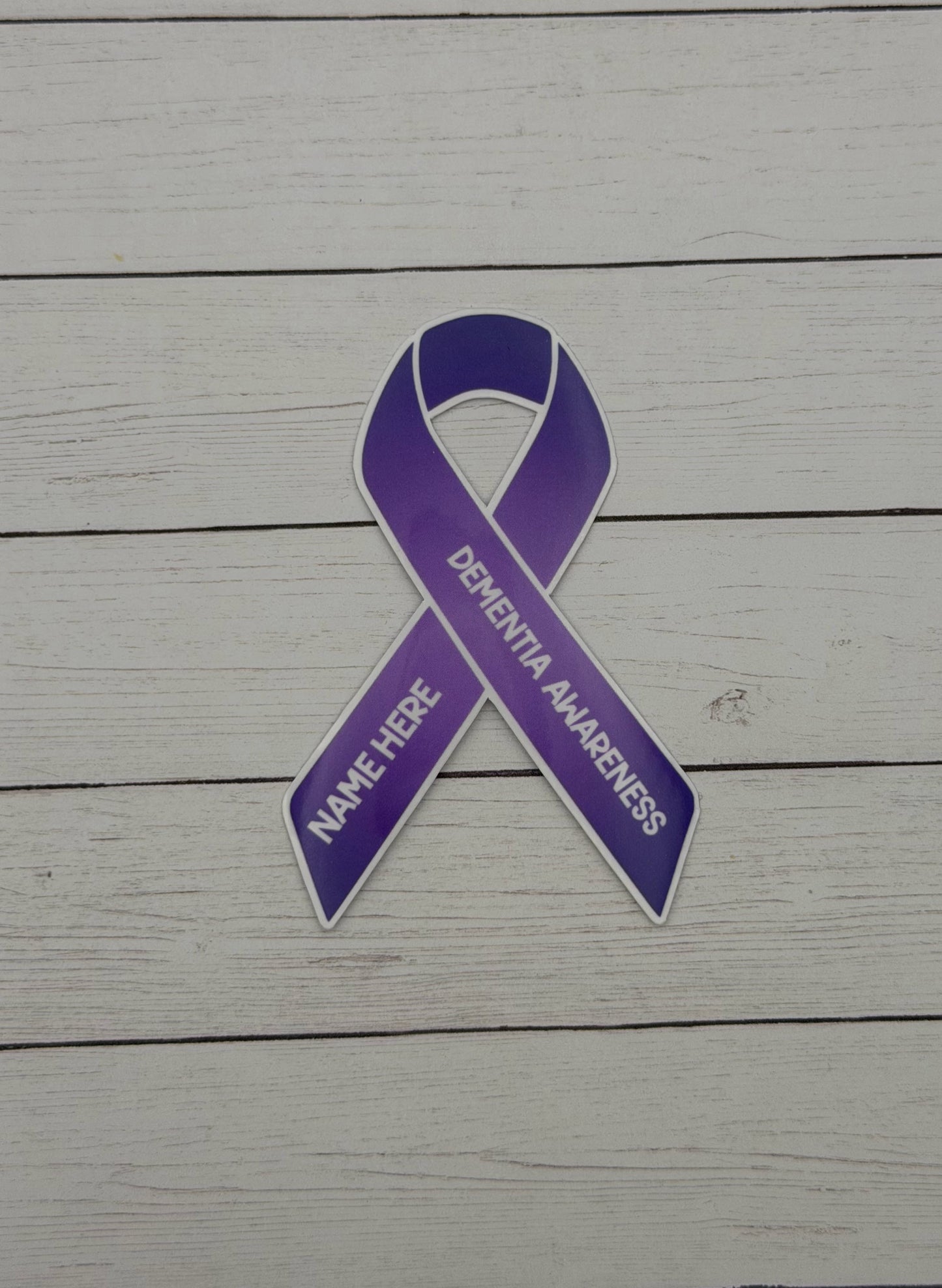 Dementia Awareness Custom Ribbon Sticker or Magnet