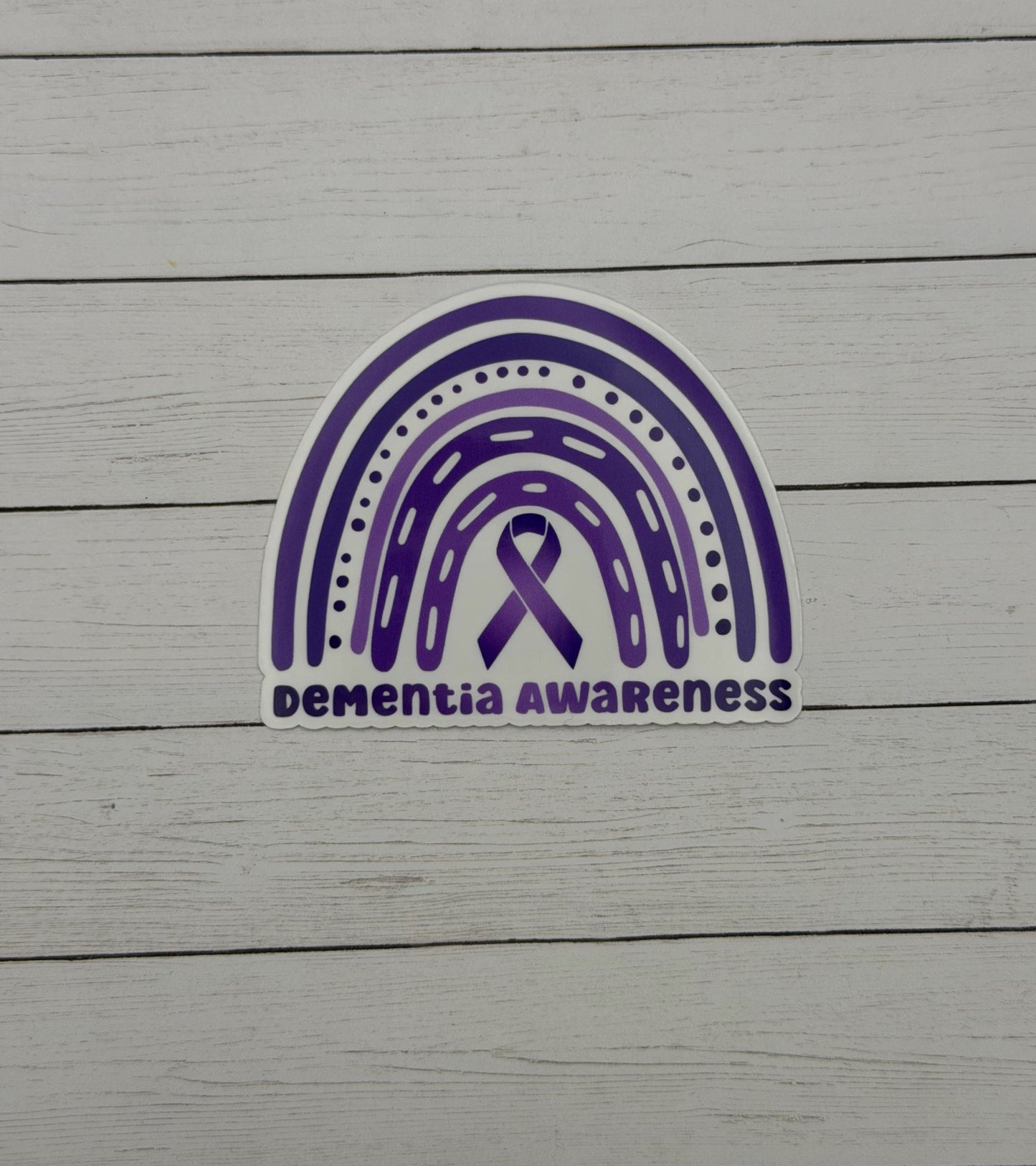 Dementia Awareness Rainbow Sticker or Magnet