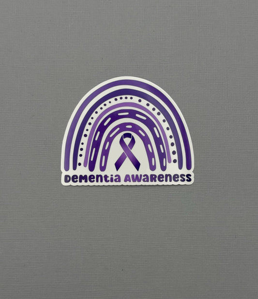 Dementia Awareness Rainbow Sticker or Magnet