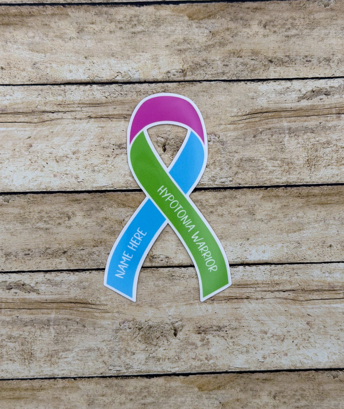 Hypotonia Warrior Custom Ribbon Sticker