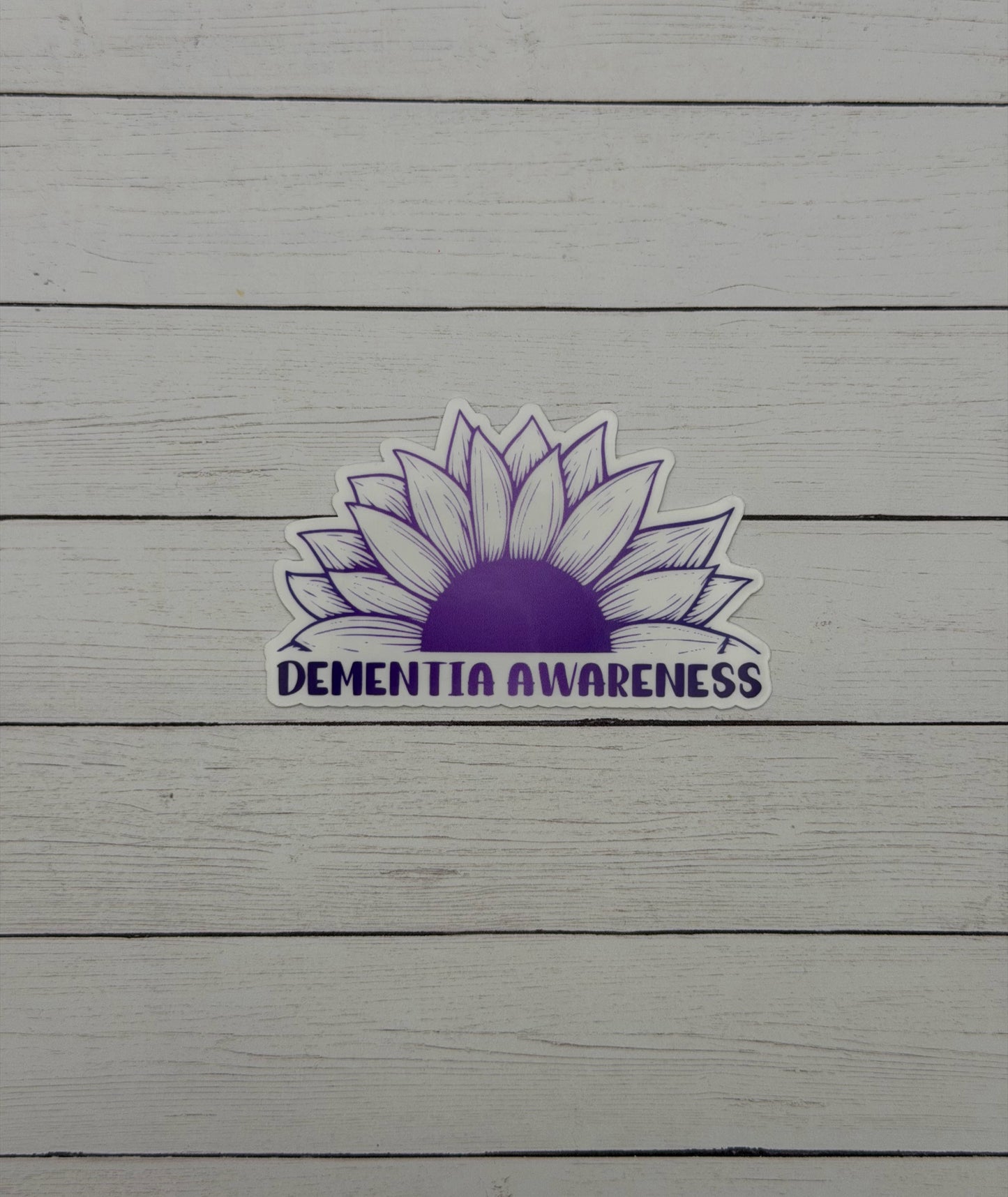 Dementia Awareness Sunflower Sticker or Magnet