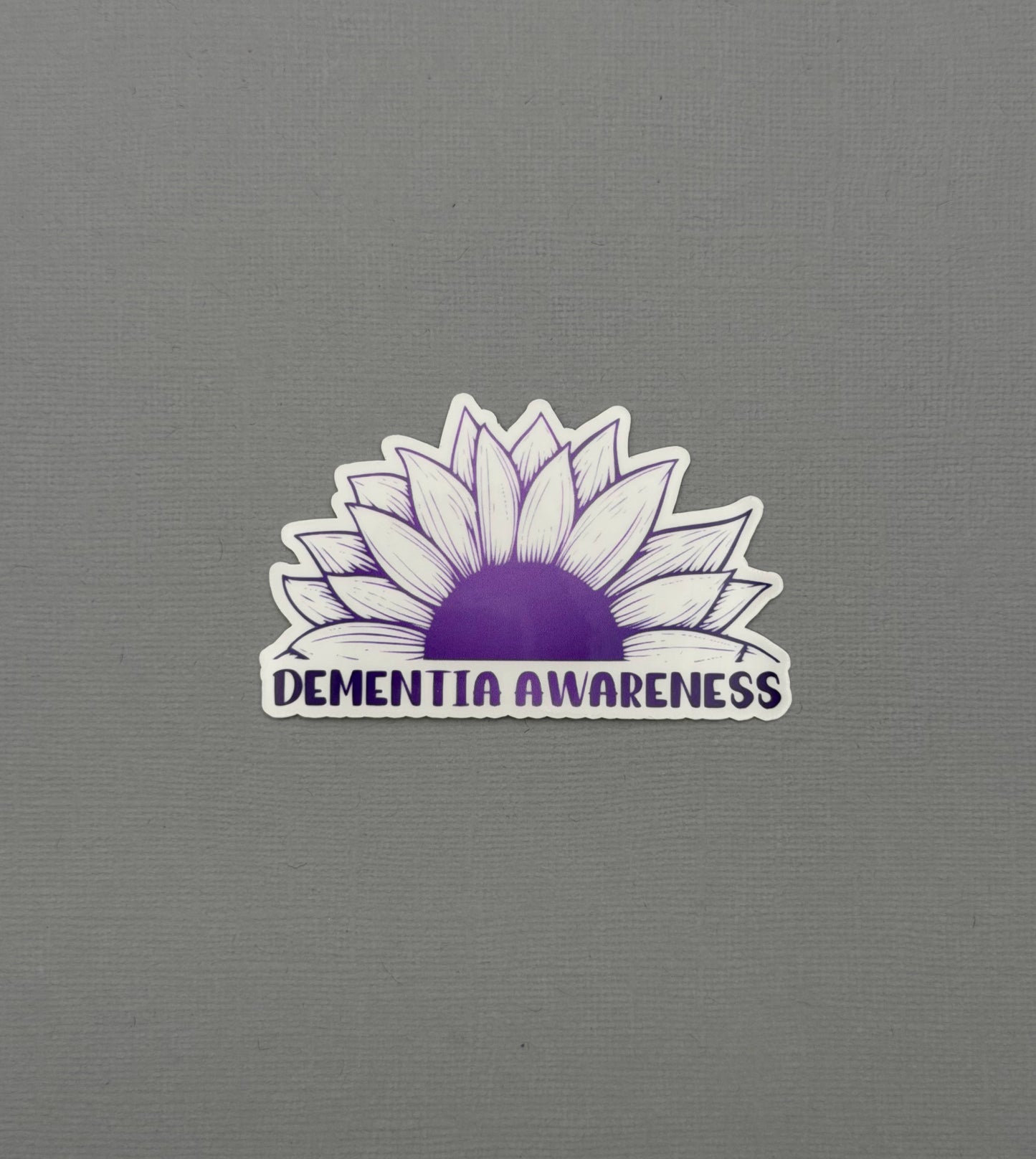 Dementia Awareness Sunflower Sticker or Magnet