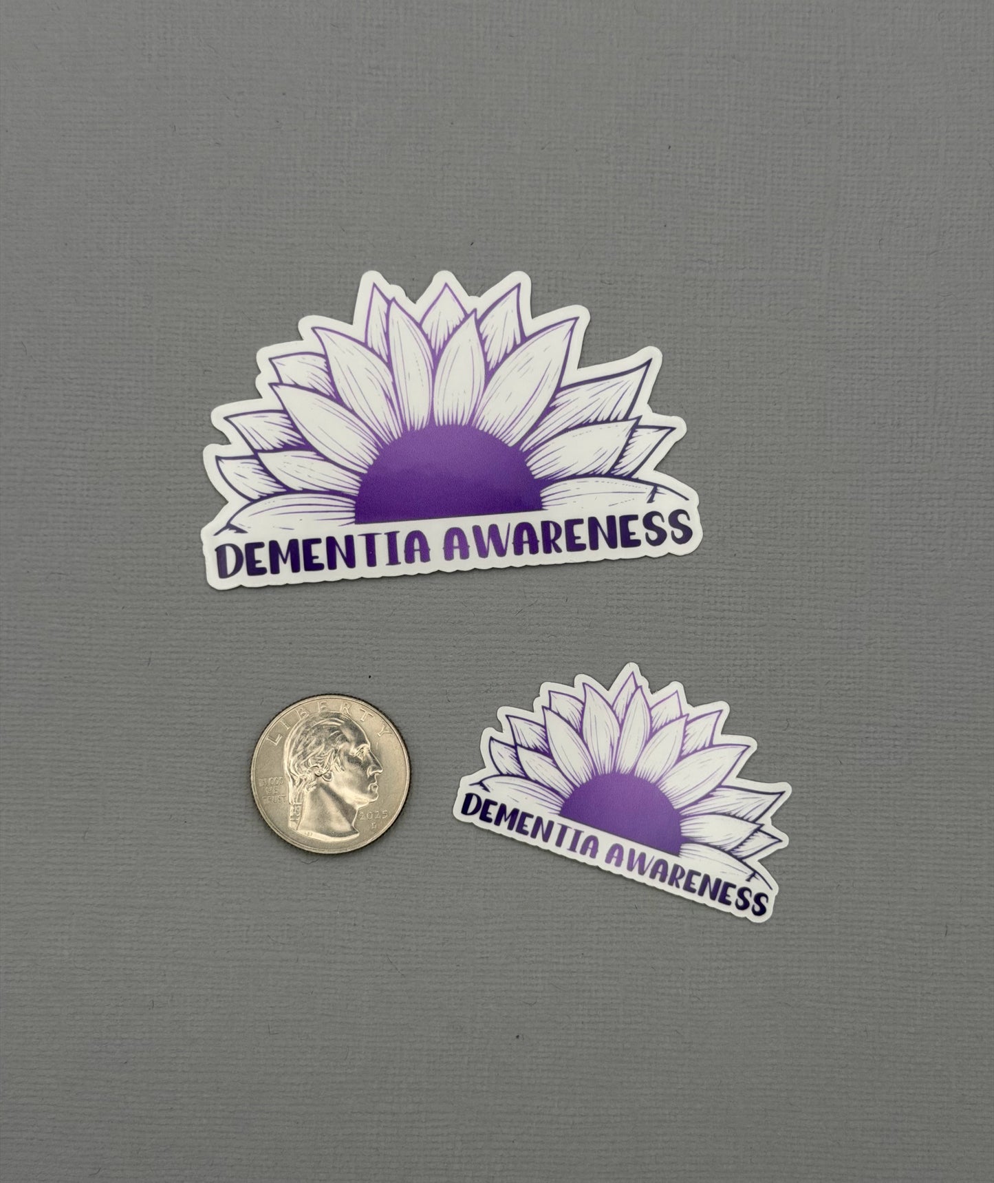 Dementia Awareness Sunflower Sticker or Magnet