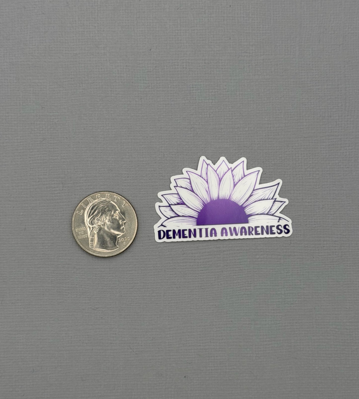 Dementia Awareness Sunflower Sticker or Magnet