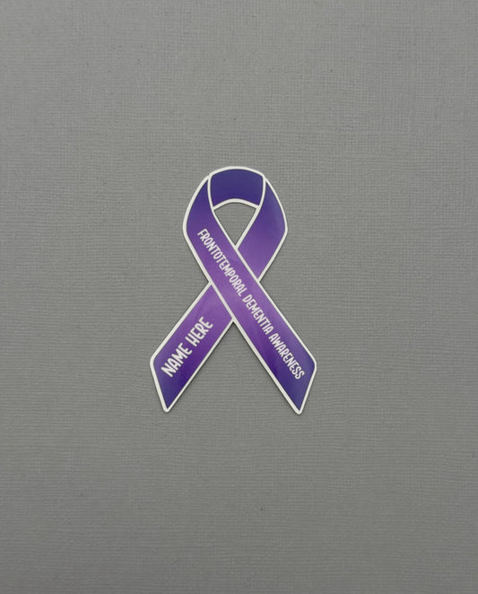 Frontotemporal Dementia Awareness Custom Ribbon Sticker or Magnet