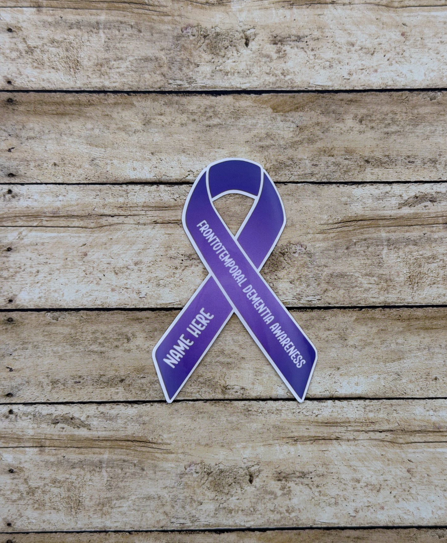 Frontotemporal Dementia Awareness Custom Ribbon Sticker or Magnet