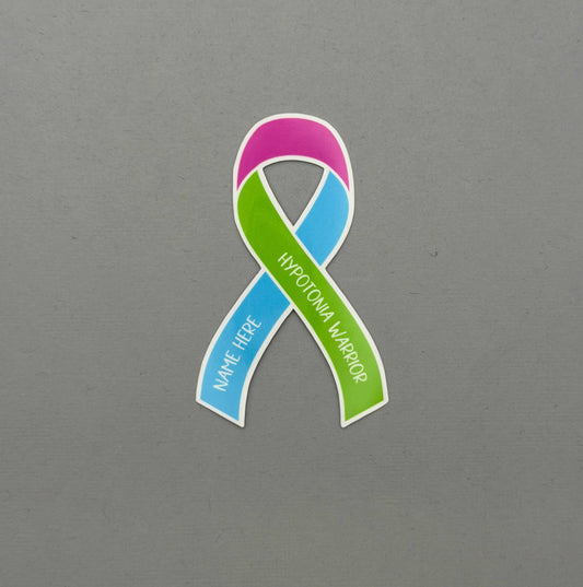 Hypotonia Warrior Custom Ribbon Sticker