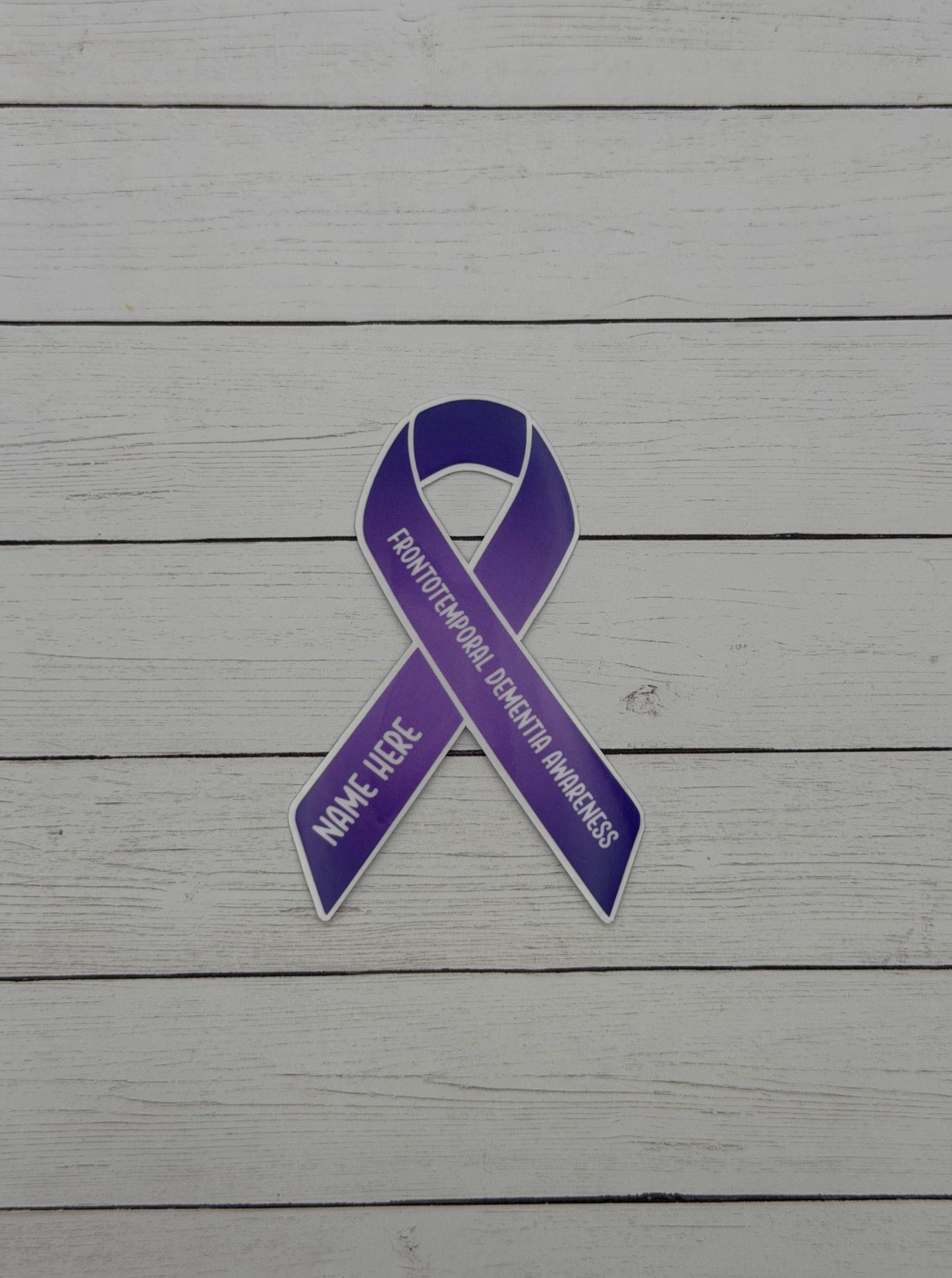 Frontotemporal Dementia Awareness Custom Ribbon Sticker or Magnet