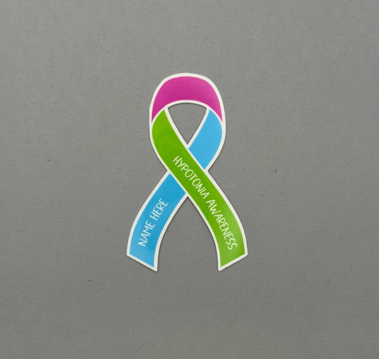 Hypotonia Awareness Custom Ribbon Sticker