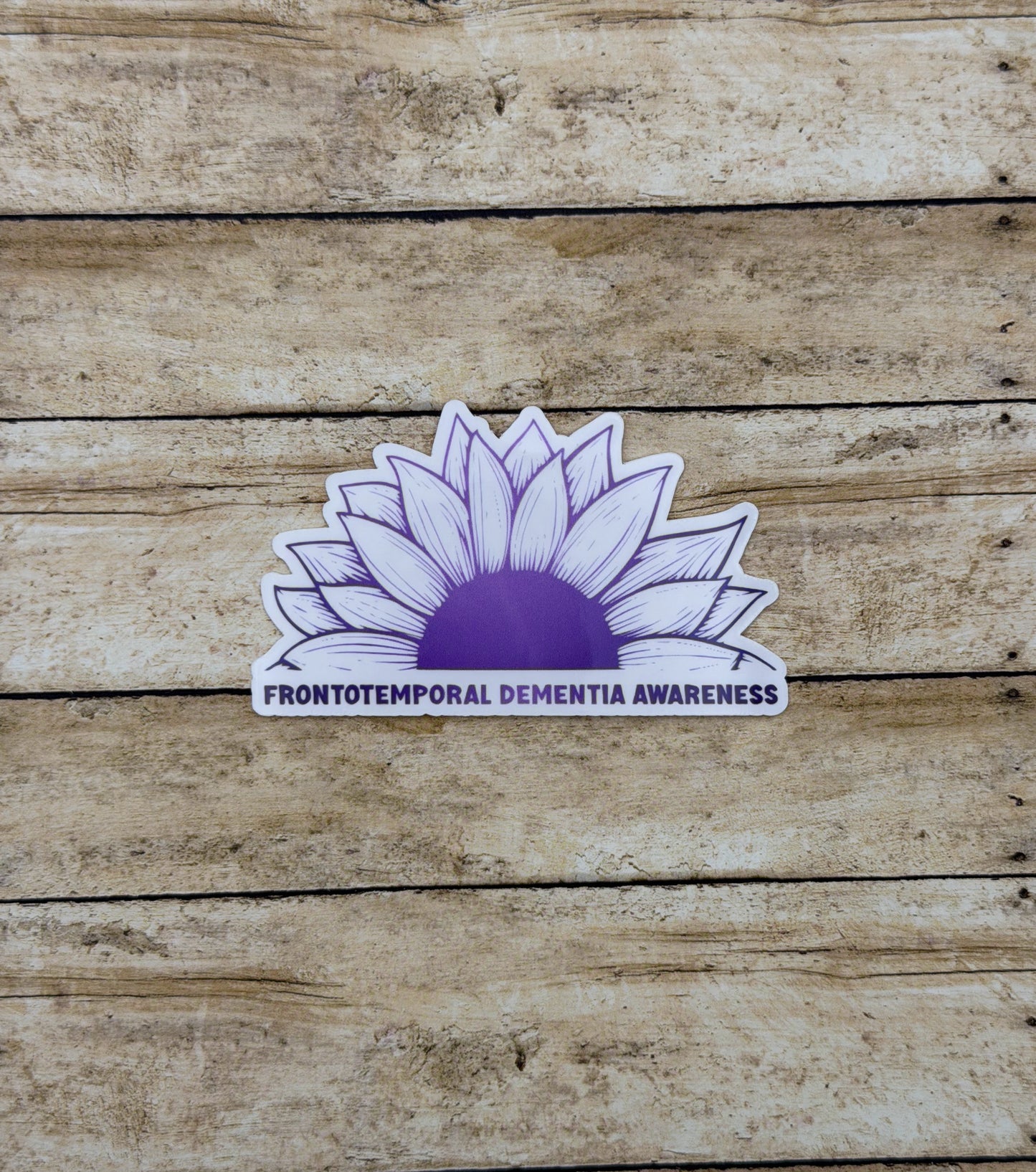 Frontotemporal Dementia Awareness Sunflower Sticker or Magnet