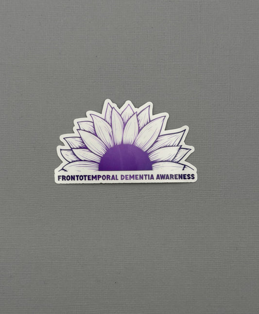 Frontotemporal Dementia Awareness Sunflower Sticker or Magnet