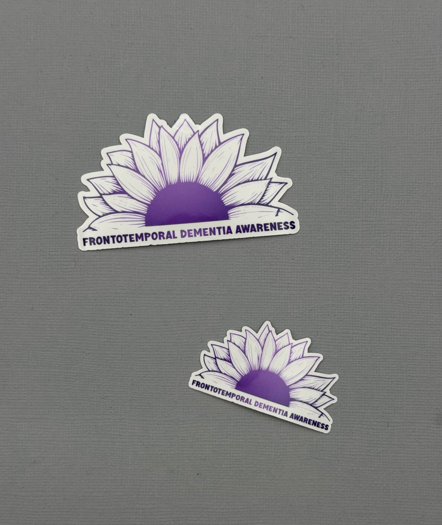 Frontotemporal Dementia Awareness Sunflower Sticker or Magnet