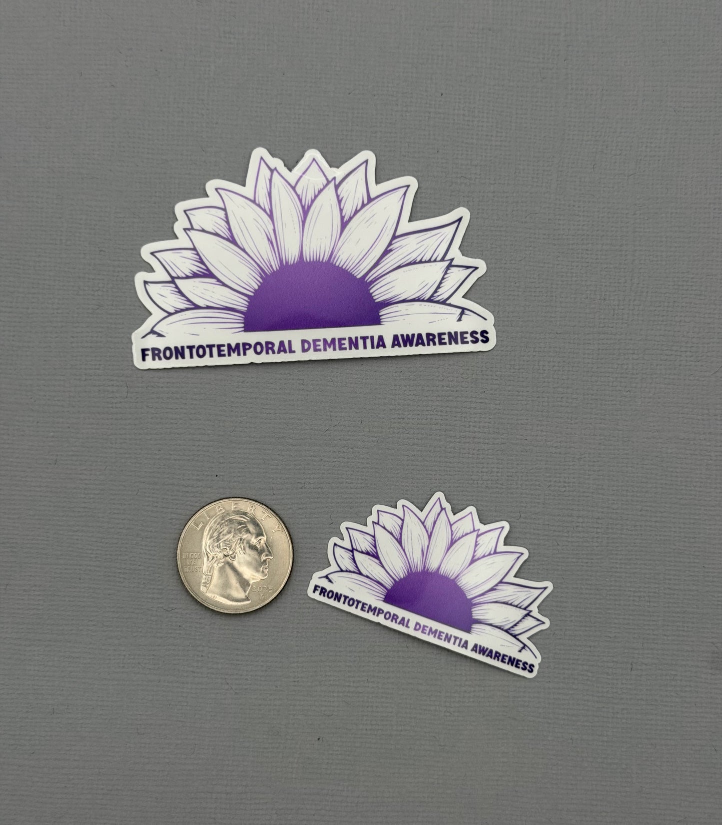 Frontotemporal Dementia Awareness Sunflower Sticker or Magnet