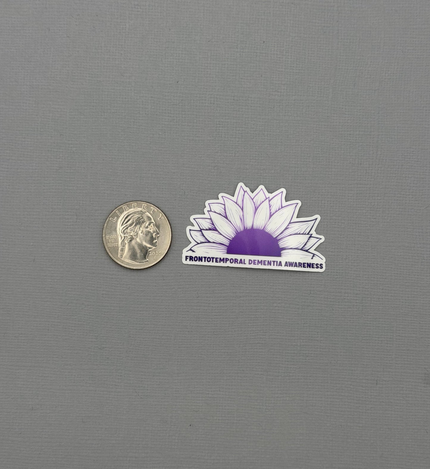 Frontotemporal Dementia Awareness Sunflower Sticker or Magnet