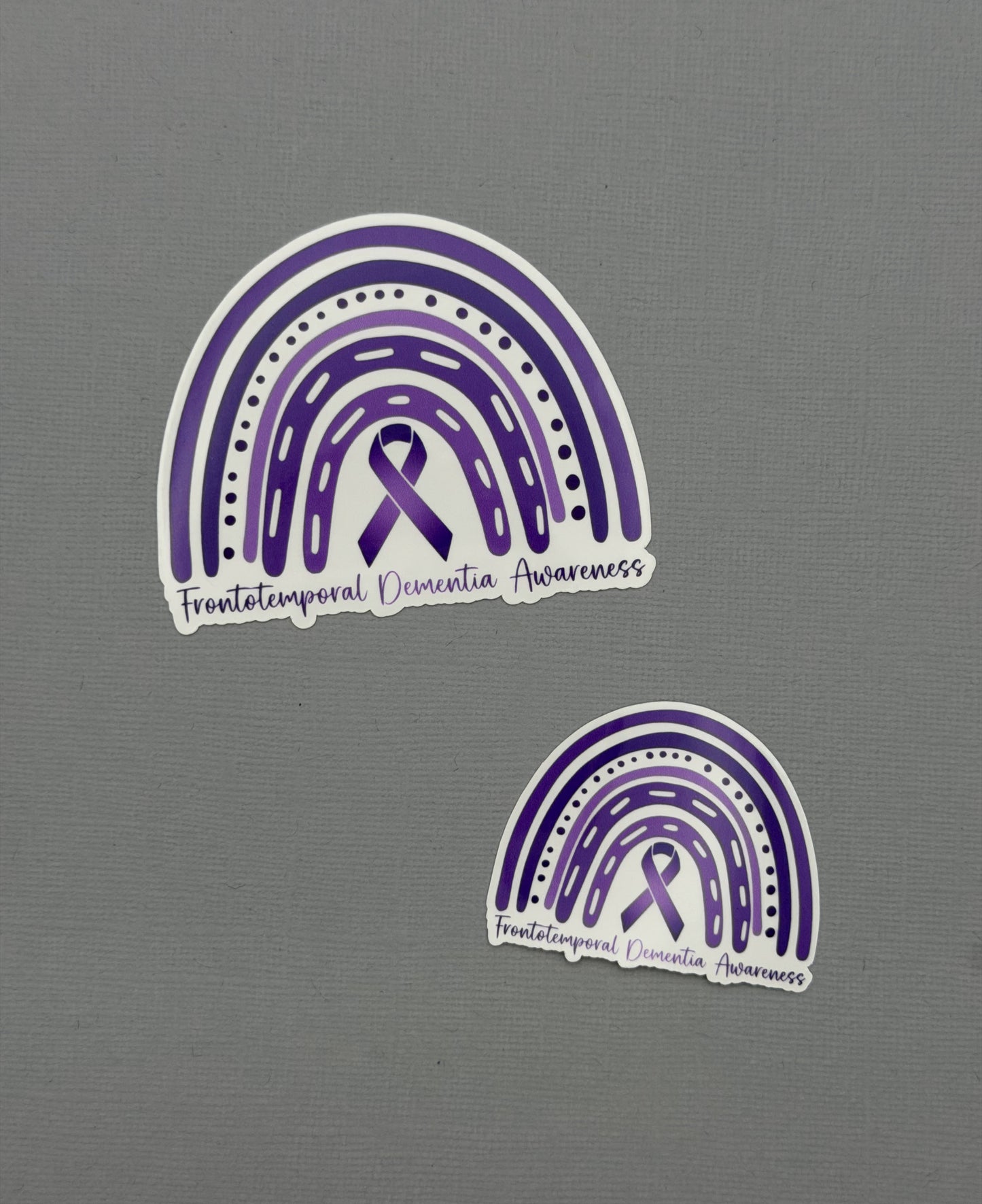 Frontotemporal Dementia Awareness Rainbow Sticker or Magnet