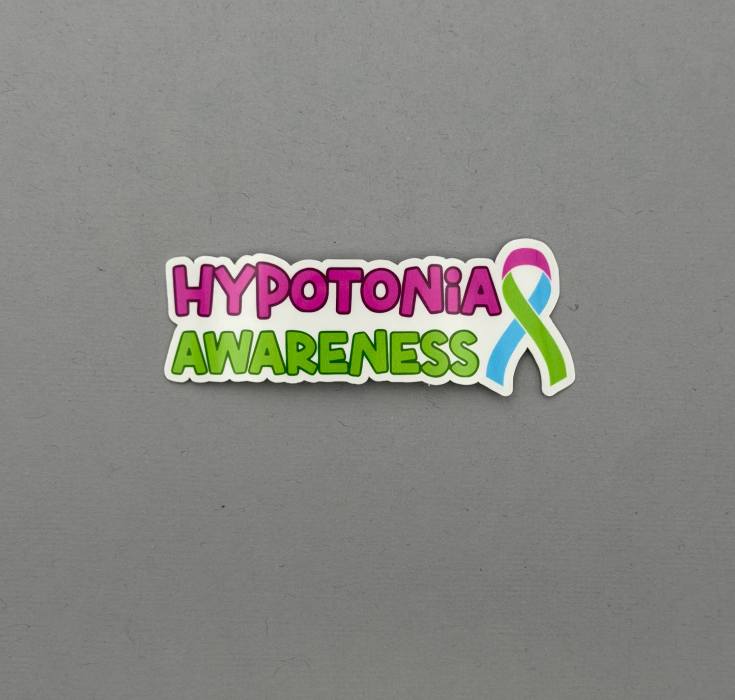 Hypotonia Awareness with Ribbon Sticker