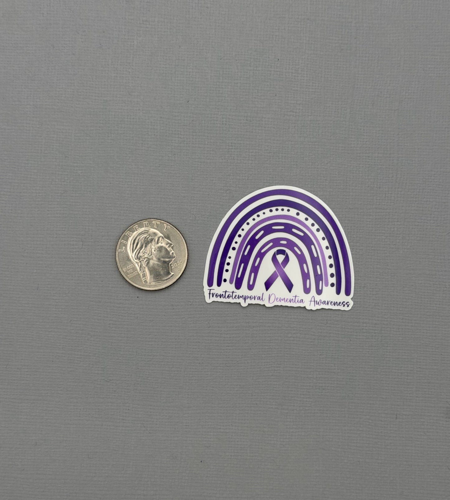 Frontotemporal Dementia Awareness Rainbow Sticker or Magnet