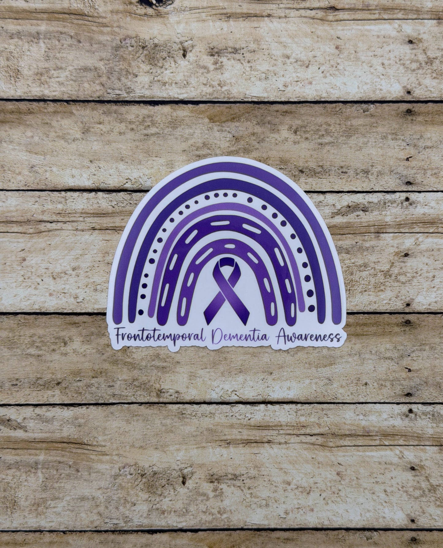 Frontotemporal Dementia Awareness Rainbow Sticker or Magnet