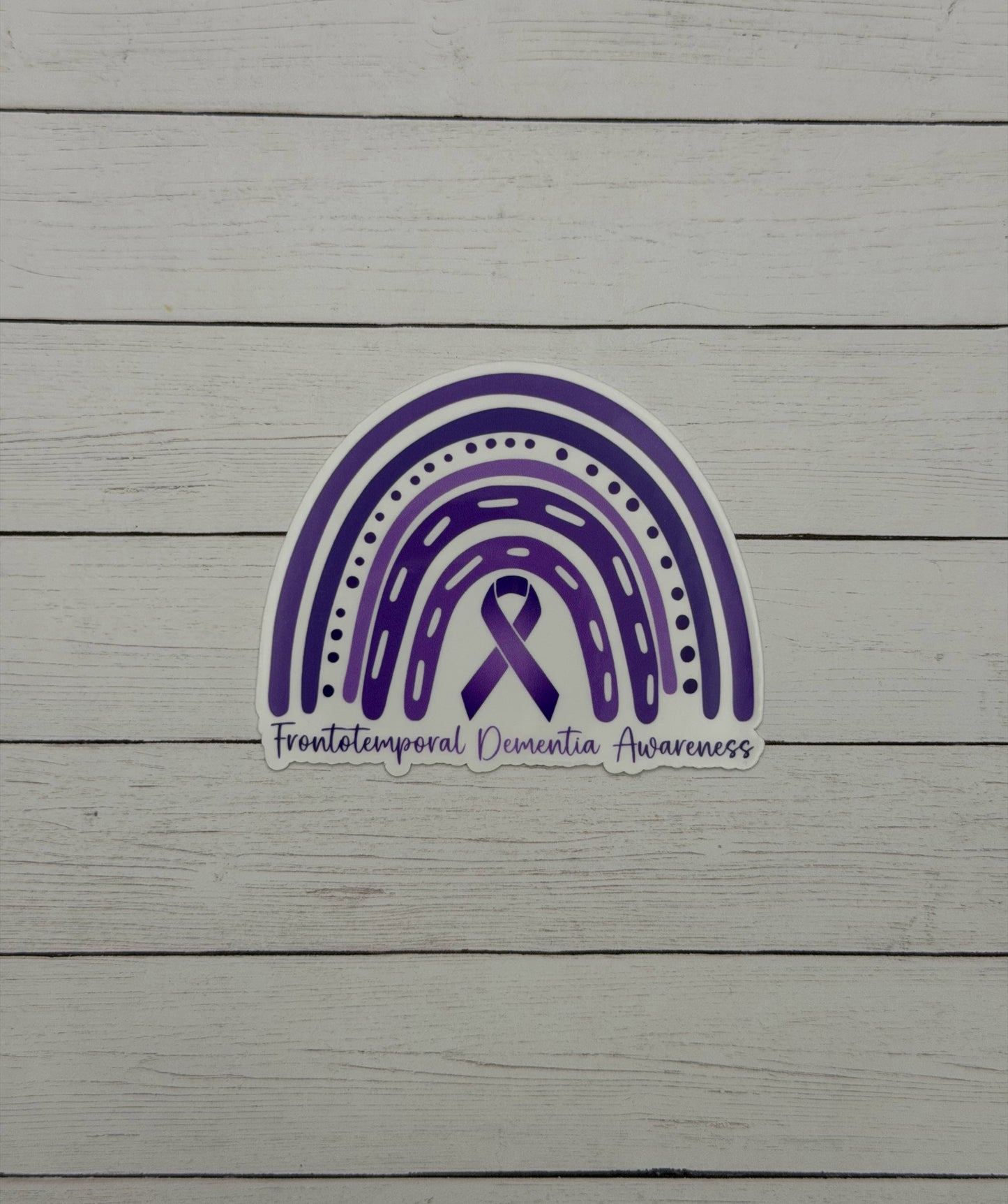 Frontotemporal Dementia Awareness Rainbow Sticker or Magnet