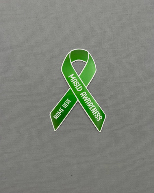 MASLD Awareness Custom Ribbon Sticker or Magnet | Metabolic Dysfunction–Associated Steatotic Liver Disease