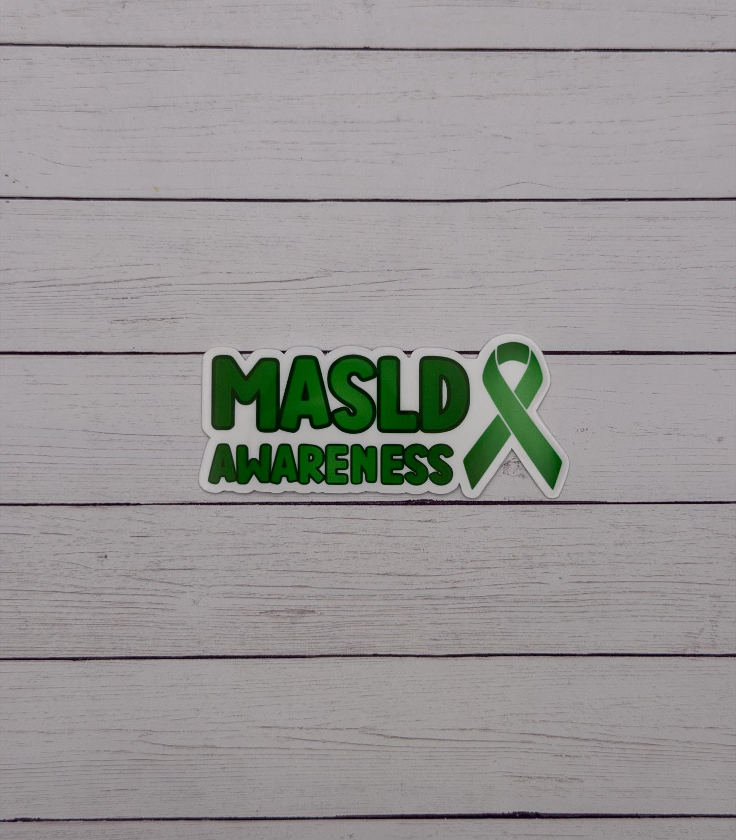 MASLD Awareness with Ribbon Sticker or Magnet | Metabolic Dysfunction–Associated Steatotic Liver Disease