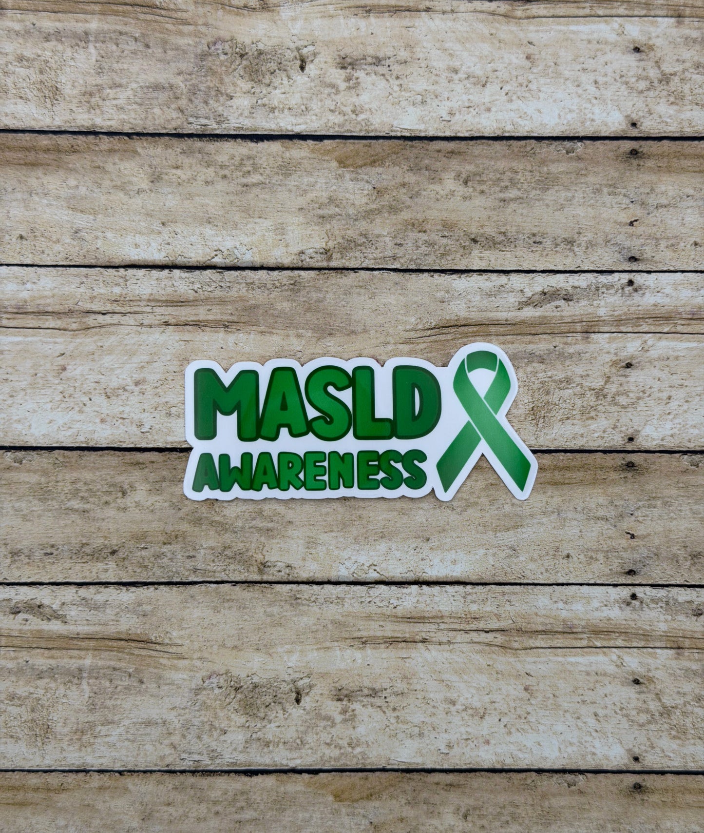 MASLD Awareness with Ribbon Sticker or Magnet | Metabolic Dysfunction–Associated Steatotic Liver Disease