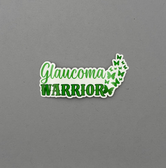 Glaucoma Warrior Butterflies Sticker